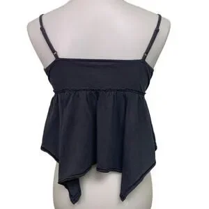 New Aerie Womens Small PolyCotton Spaghetti Strap Handkerchief Hem Tank Top